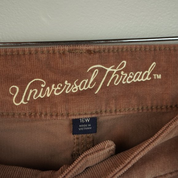 Universal Thread High‎ Rise Skinny Light Brown Corduroy Pants Size 16W - Picture 4 of 10